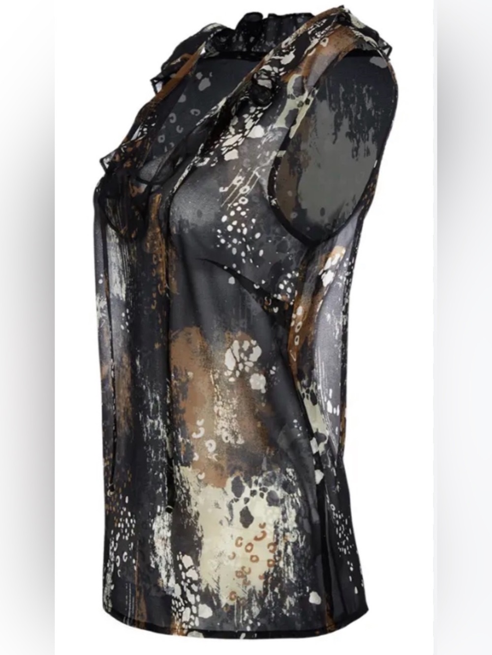 Cabi Women’s Incandescent Top #4185 XL Black Print